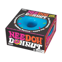 Box of Needoh Donut toy with colorful design on a white background