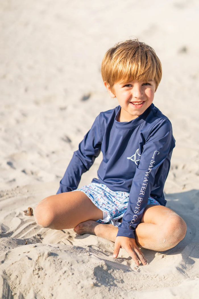 SALTWATER BOYS TYBEE RASHGUARD NAVY