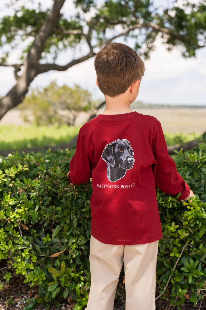 SALTWATER BOYS LS LAB HEAD GRAPHIC TEE