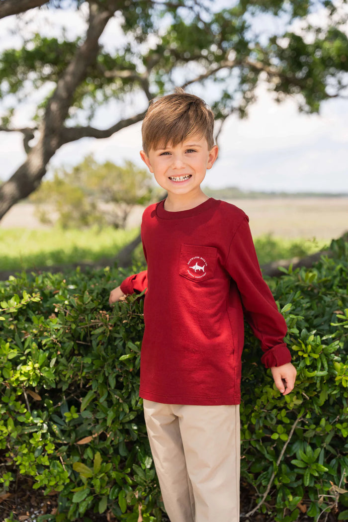 SALTWATER BOYS LS LAB HEAD GRAPHIC TEE