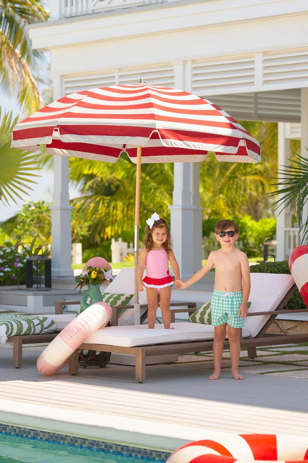 Grace Bay Bathing Suit Hamptons Hot Pink Richmond Red With Strawberry