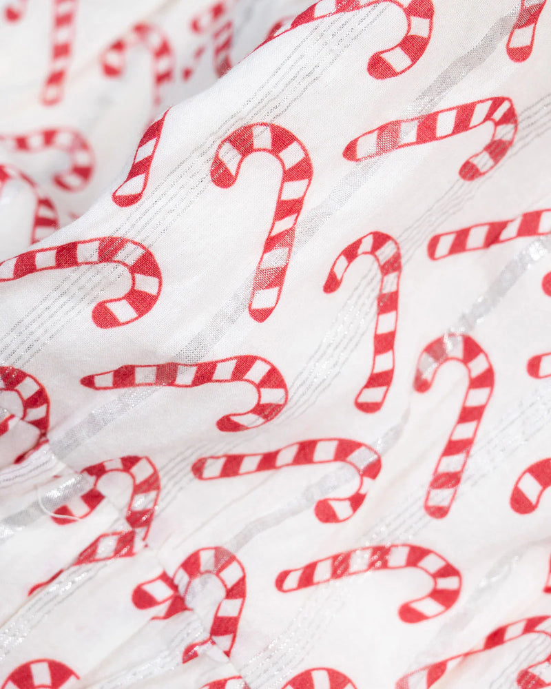 SMOCKINGBIRD CANDY CANE PUFF SLEEVE BUBBLE