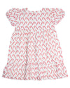 SMOCKINGBIRD CANDY CANE PUFF SLEEVE DRESS