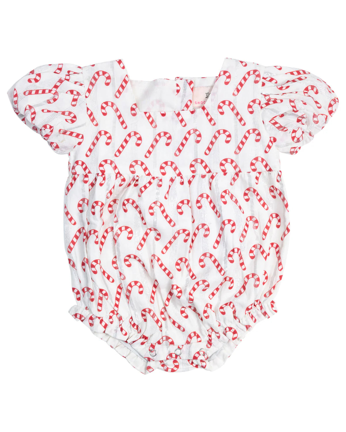 SMOCKINGBIRD CANDY CANE PUFF SLEEVE BUBBLE