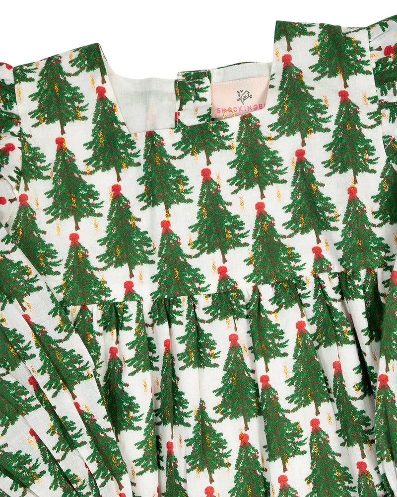 SMOCKINGBIRD CHRISTMAS TREE PRINT DRESS