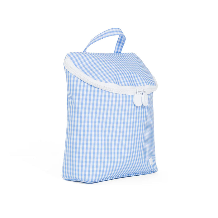 TRVL TAKE AWAY INSULATED LUNCH BAG PIMLICO STRIPE CHAMBRAY