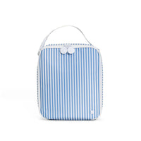 TRVL LUNCH BOX INSULATED LUNCH BAG PIMLICO STRIPE CHAMBRAY