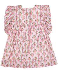 SMOCKINGBIRD HOLIDAY BOW STRIPED DRESS