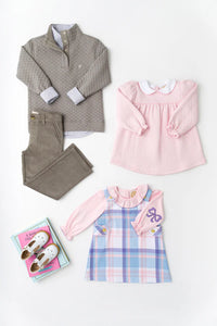 TBBC JANIE JUMPER PEACH BLOSSOM PLAID