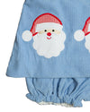 SMOCKINGBIRD BLUE SANTA APPLIQUE POCKET BLOOMER SET