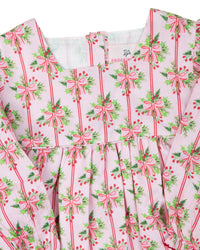 SMOCKINGBIRD HOLIDAY BOW STRIPED DRESS