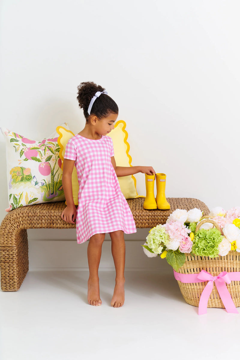 TBBC POLLY PLAY DRESS HAMPTONS HOT PINK GINGHAM