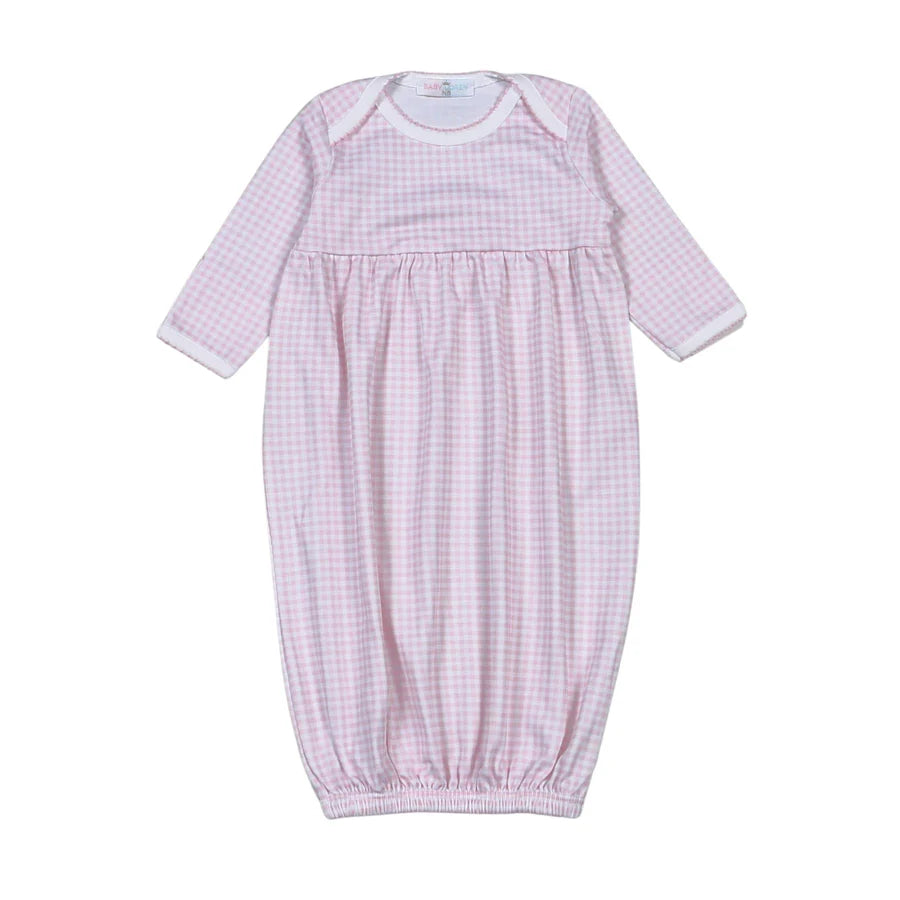 BABY LOREN PINK GINGHAM GOWN