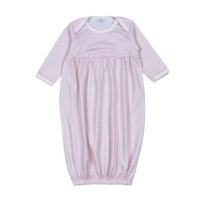 BABY LOREN PINK GINGHAM GOWN