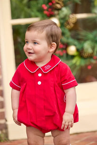 Little English Davant Bubble Red Corduroy