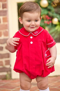 Little English Davant Bubble Red Corduroy