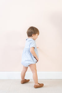LA BOUTIQUE BY DONDOLO LUCAS BOY BUBBLE BLUE GINGHAM