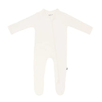 KYTE BABY ZIPPERED  FOOTIE IN ECRU