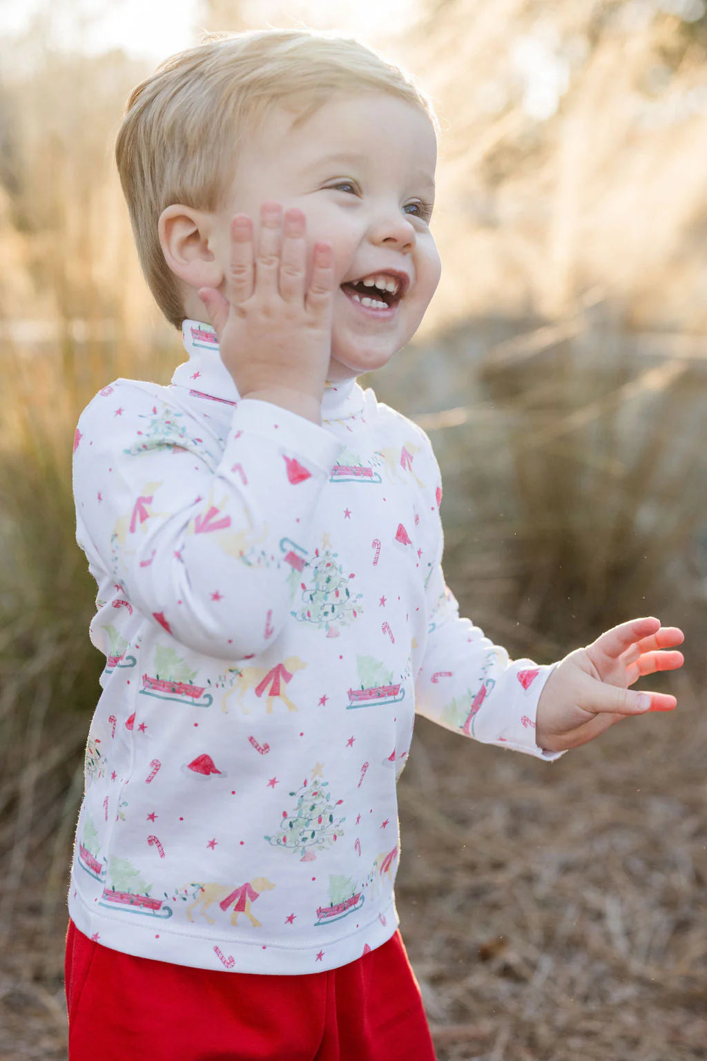 JAMES & LOTTIE TURTLENECK/ONESIE SLEIGH BELLS RING