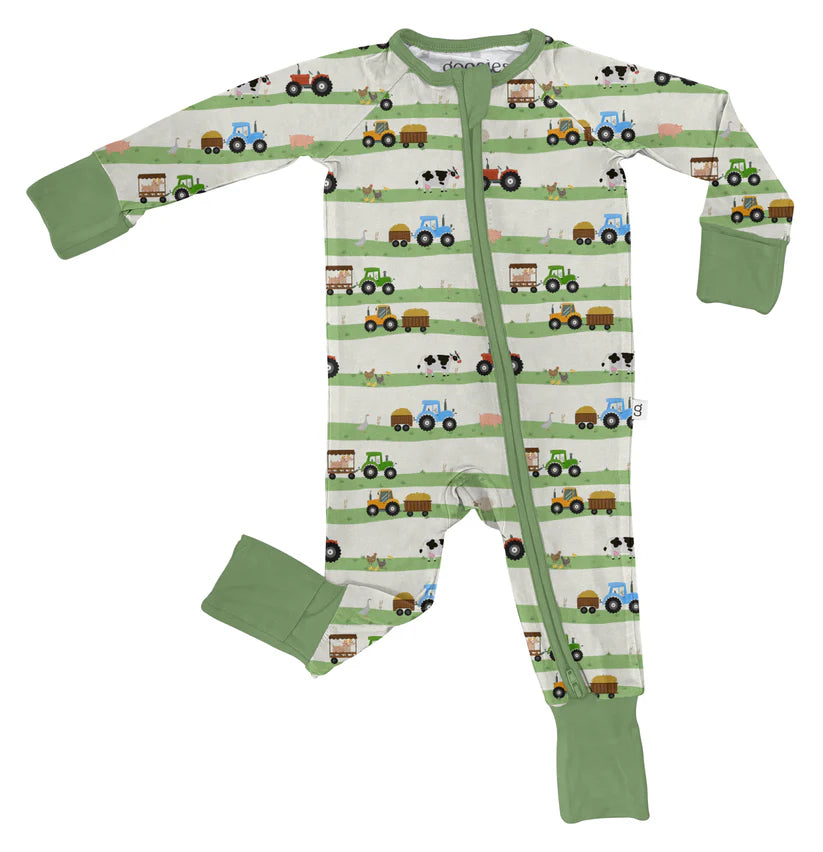 GOOSIES LS ZIP PJ FARM STRIPE
