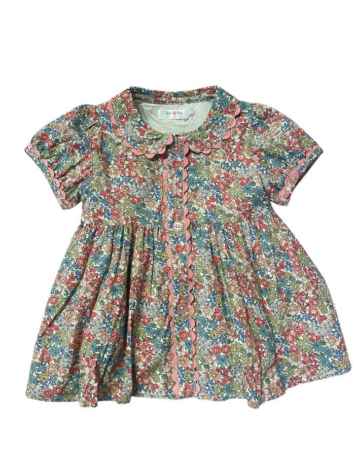 LULU BEBE SCALLOPED COLLAR BUTTON FRONT DRESS