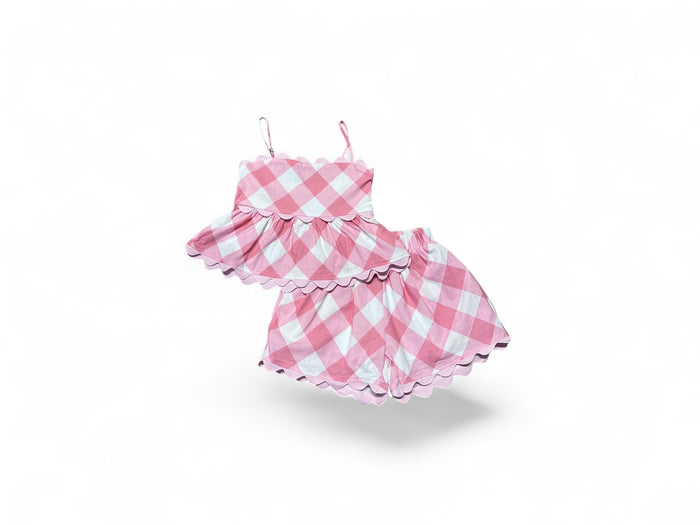 PINK GINGHAM SHORT SET