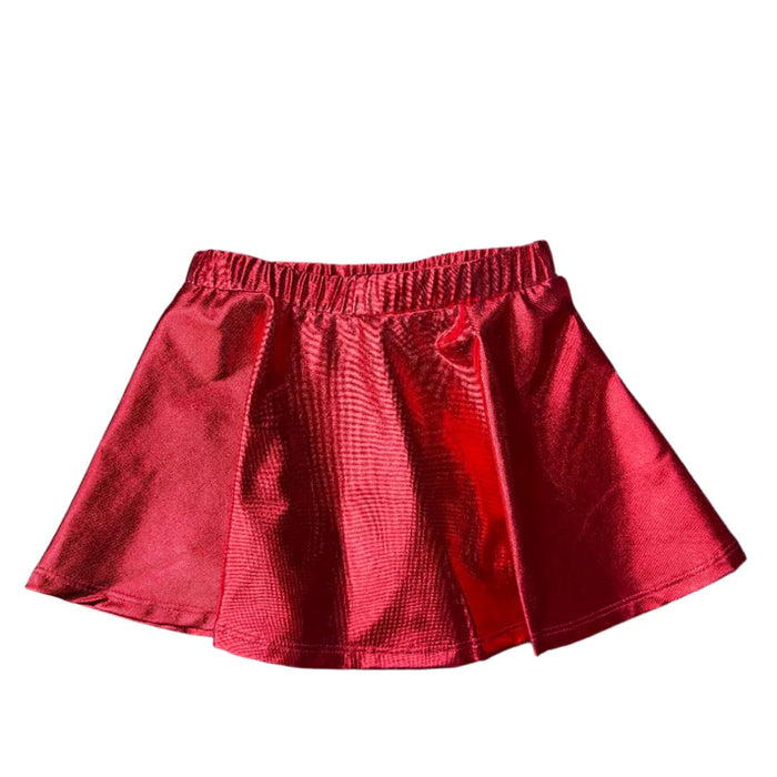 LULU BEBE RED METALLIC SKIRT