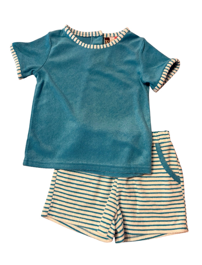 CARTER TERRY BOYS SHORT SET BLUE