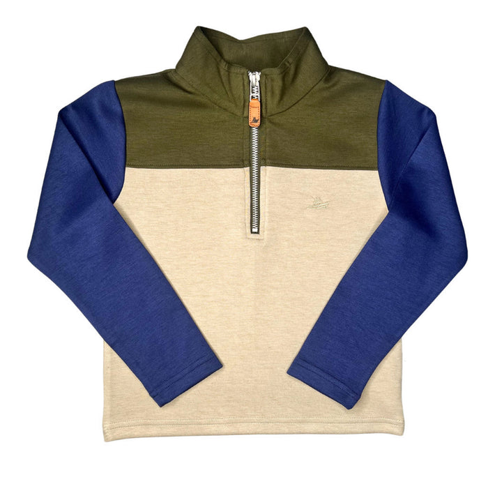 SOUTHBOUND COLORBLOCK PULLOVER GREEN/KHAKI/NAVY