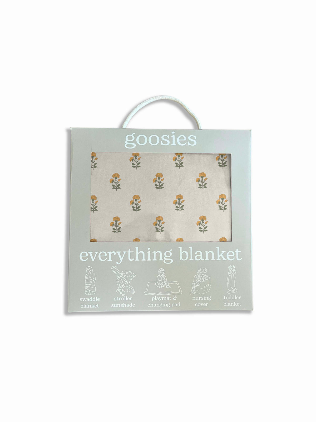 GOOSIES EVERYDAY BLANKET MARIGOLD BLOCK PRINT