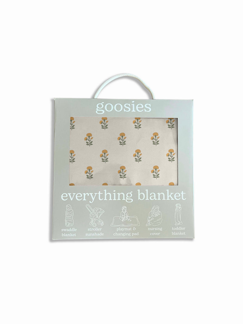 GOOSIES EVERYDAY BLANKET MARIGOLD BLOCK PRINT