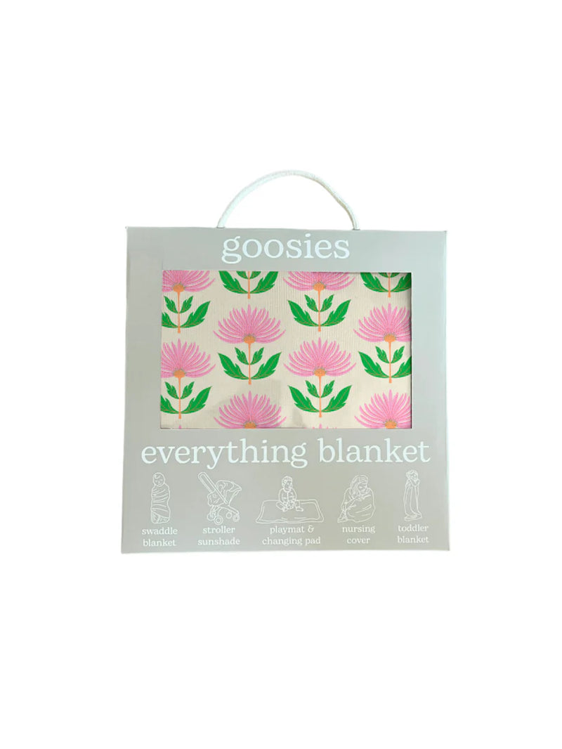 GOOSIES EVERYDAY BLANKET PINK BLOCK FLOWER