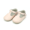 LAMOUR ELODIE SCALLOPED T-STRAP MARY JANE CRIB SHOES PINK