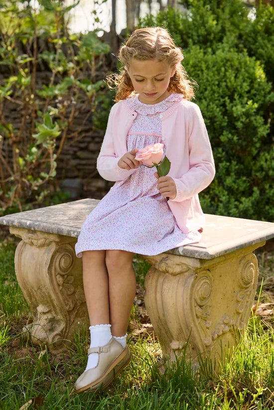 Little English Bow Pocket Cardigan Light Pink