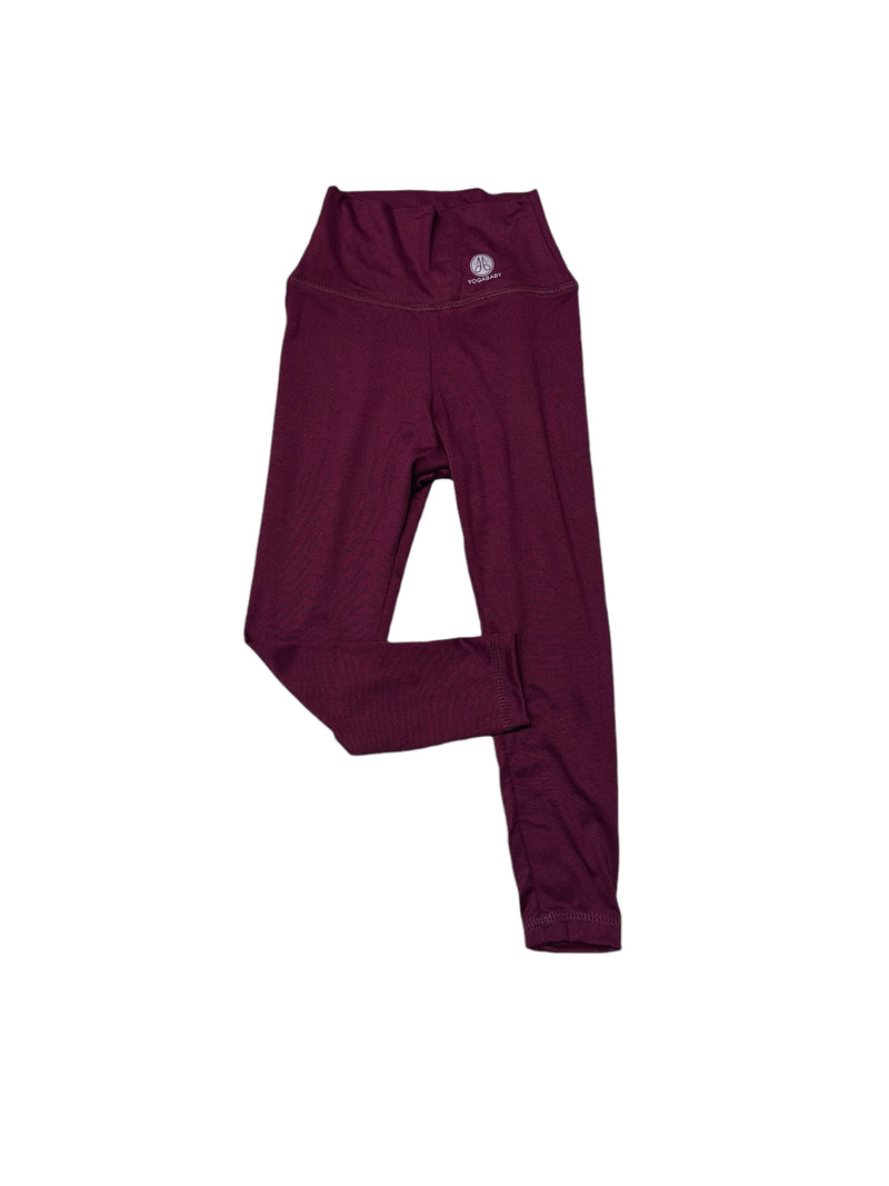 YOGA BABY MAROON HIGH WAISTED LEGGINGS