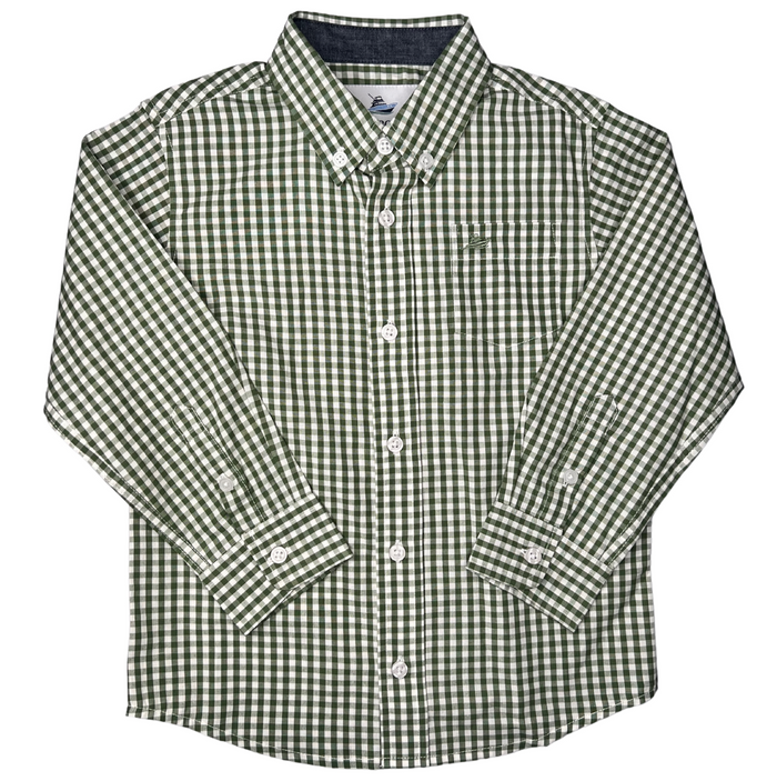 SOUTHBOUND LS DRESS SHIRT VINEYARD GREEN/WHITE