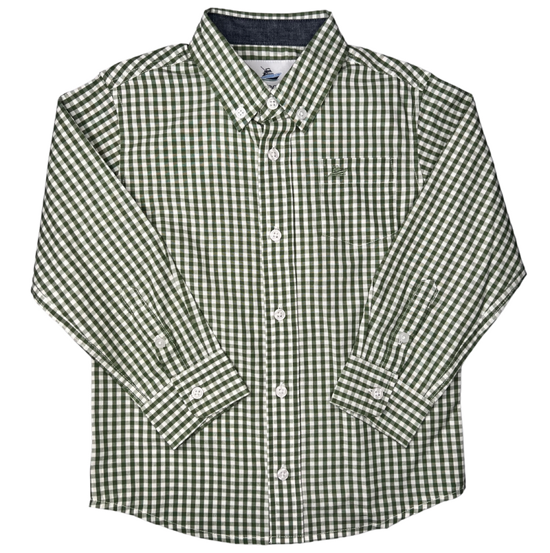 SOUTHBOUND LS DRESS SHIRT VINEYARD GREEN/WHITE