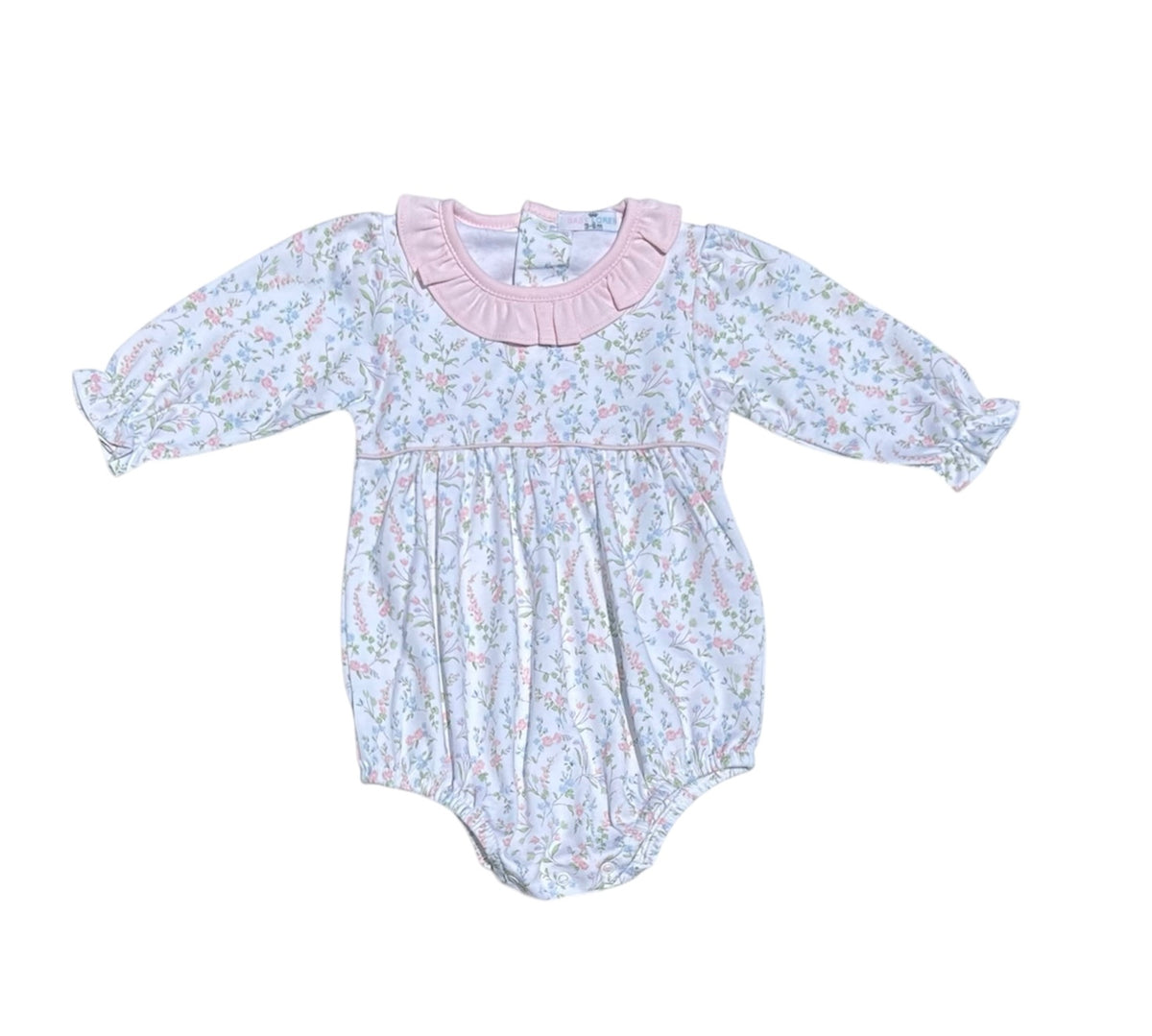 BABY LOREN VIVIAN FLORAL PIMA LONG SLEEVE BUBBLE