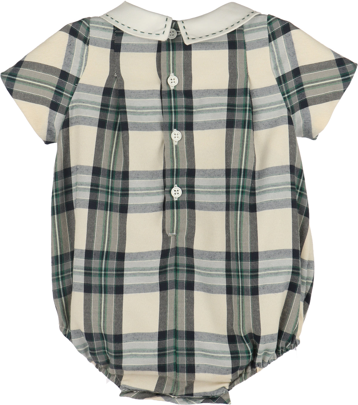 Luli & Me Tea Time Smock Boys Bubble Green