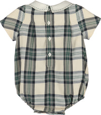 Luli & Me Tea Time Smock Boys Bubble Green