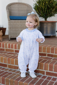 JAMES AND LOTTIE LILA LONG BUBBLE BLUE BOWS KNIT