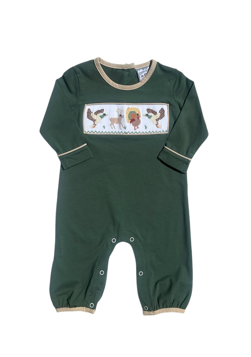THREE SISTERS BOYS LIFE SMOCKED ROMPER