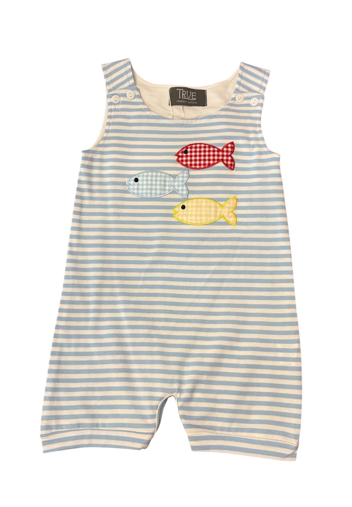 FISH APPLIQUE SHORTALL