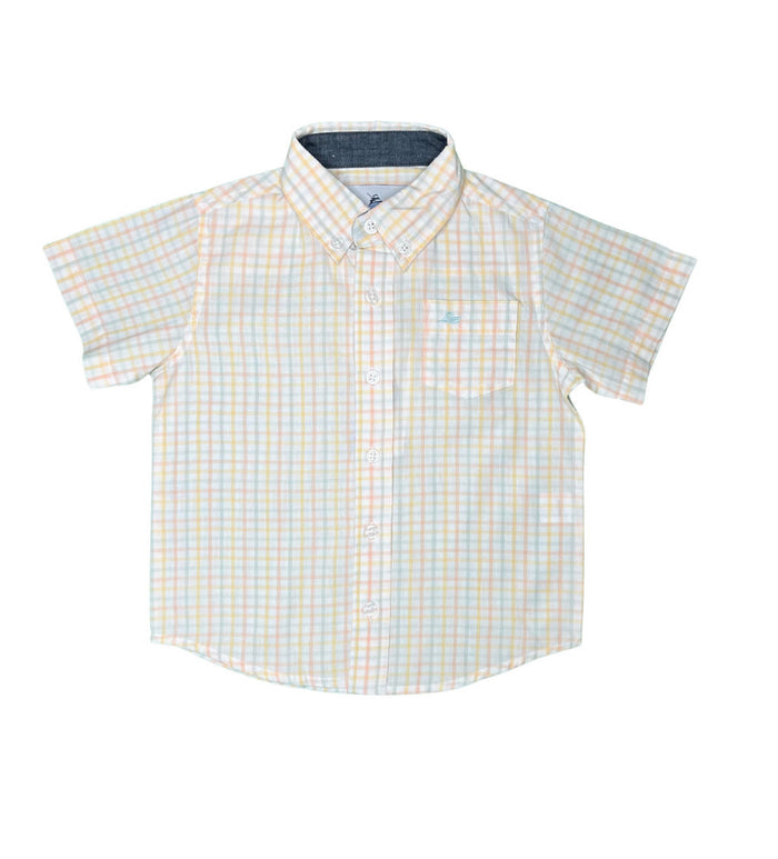 SOUTHBOUND SS DRESS SHIRT PEACH/YELLOW