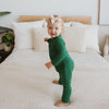 KYTE BABY RIBBED ZIPPERED ROMPER FOREST