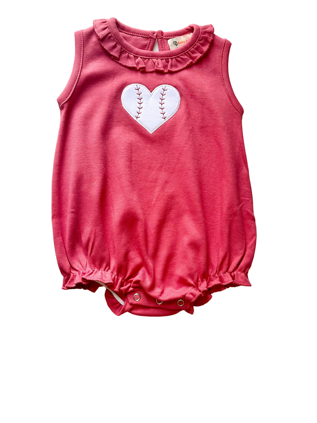 Sleeveless Coral Baseball Heart Bubble