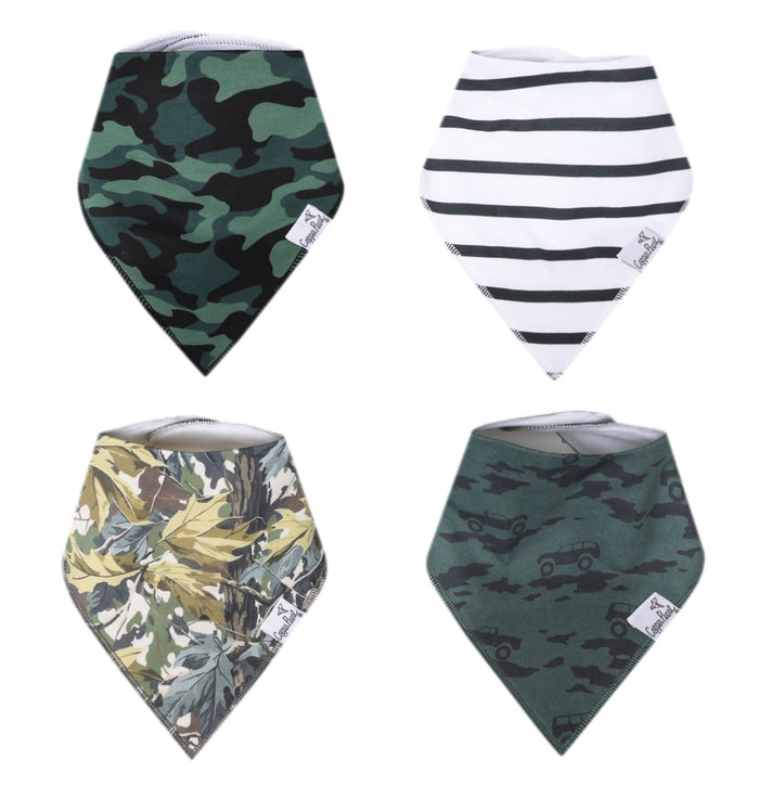 HUNTER BANDANA BIBS 4 PACK