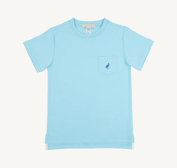 TBBC CARTER CREWNECK BELHAVEN BLUE/WOOD BOAT BLUE