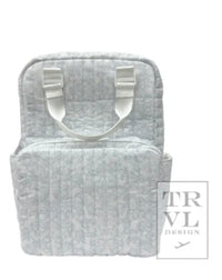 TRVL BACKPACK QUILTED WOODLAND BLUE