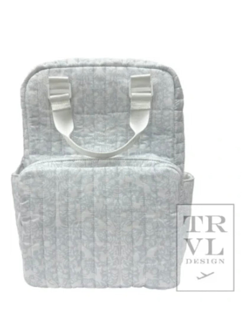 TRVL BACKPACK QUILTED WOODLAND BLUE